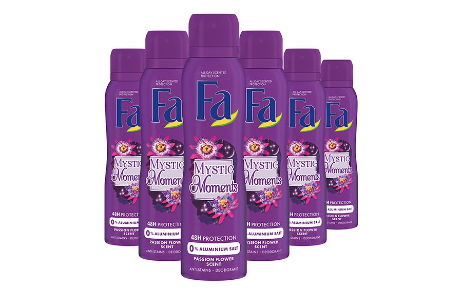6 flessen deodorant van Fa (150 ml)